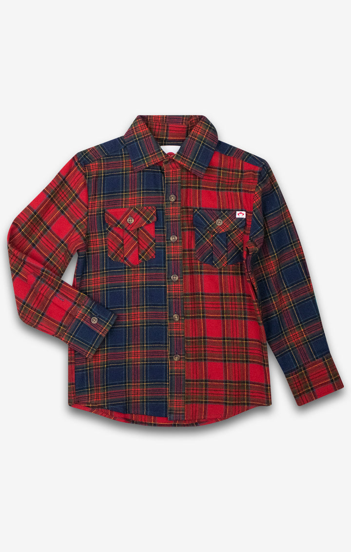 Red and Navy Holiday Flannel