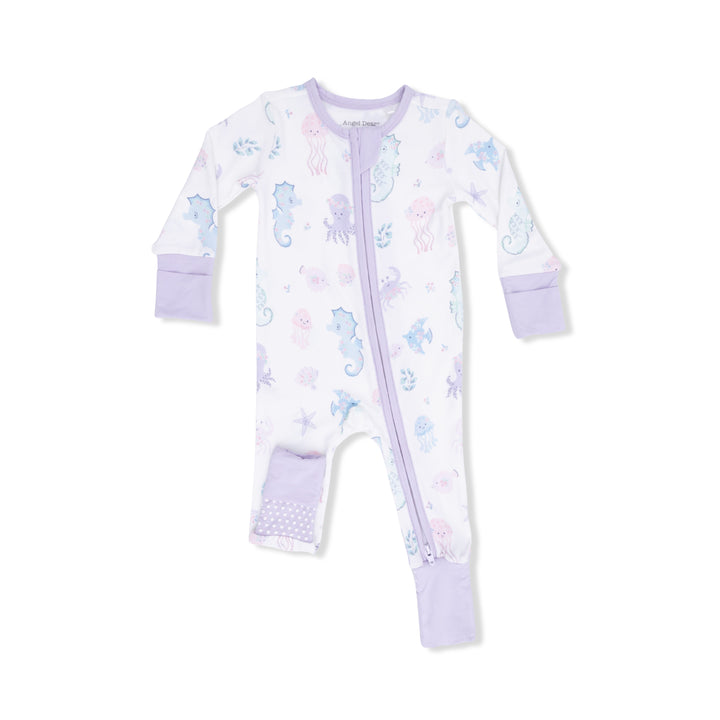 Floral Sea Creatures Converter 2 Way Zip Romper