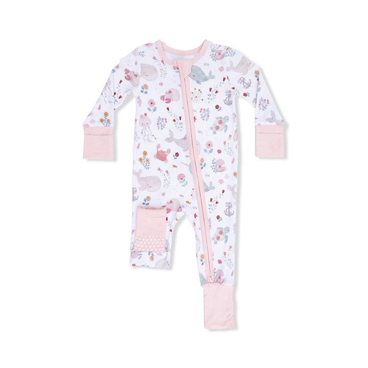 Garden Sea Creatures Converter 2 Way Zip Romper