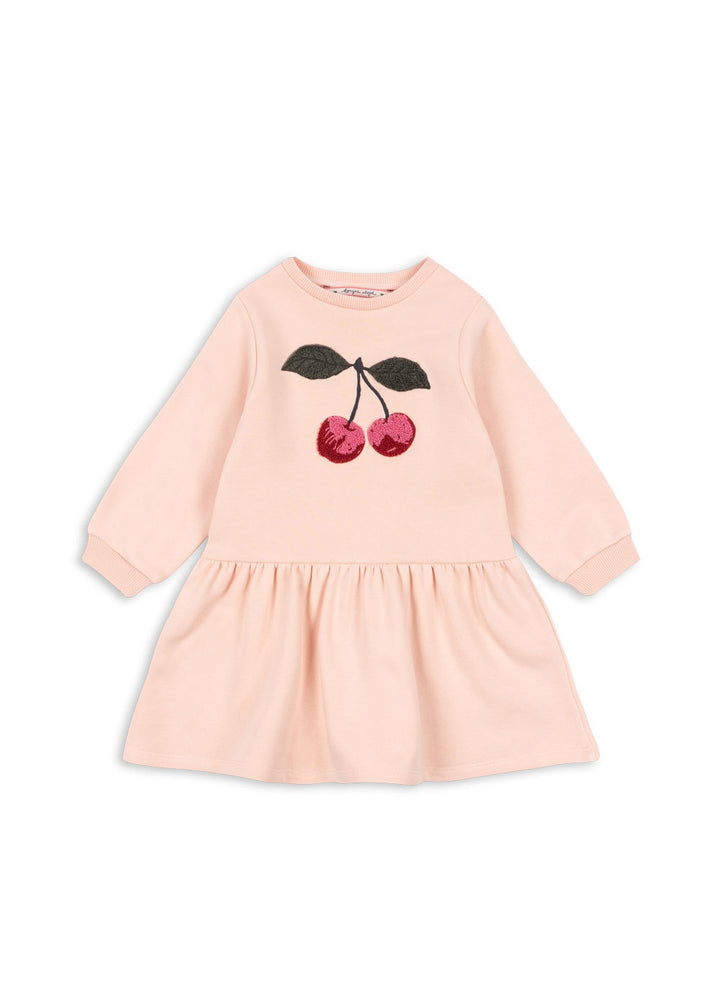Lou Sweatshirt Dress with Cherry Patches