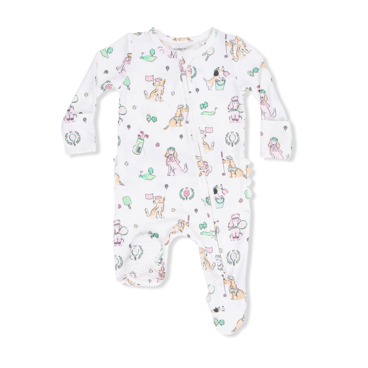 Golf Country Club 2 Way Zip Footie Pink