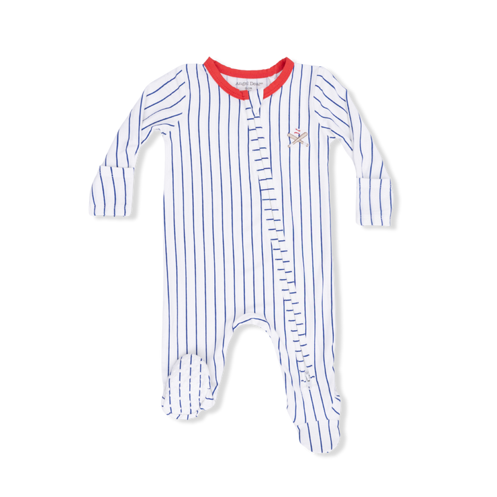 Striped Bamboo Baseball Footie