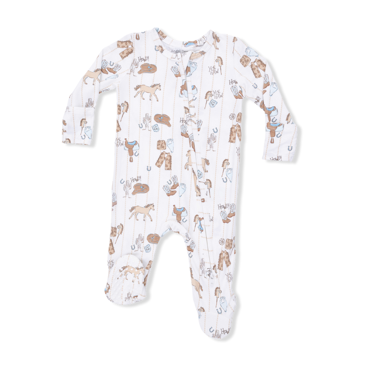 Cowboy Horse & Boots Footie