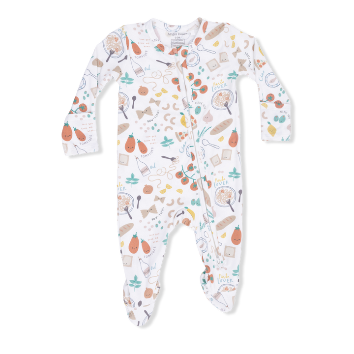 Pasta Lovers Zipper Footie