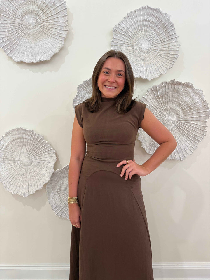 Liora Dress in Chestnut