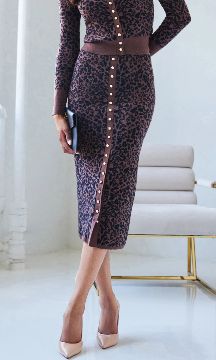 Primrose Jacquard Animal Print Maxi