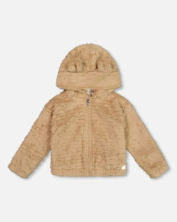 DPD Faux Fur Brown Teddy Jacket