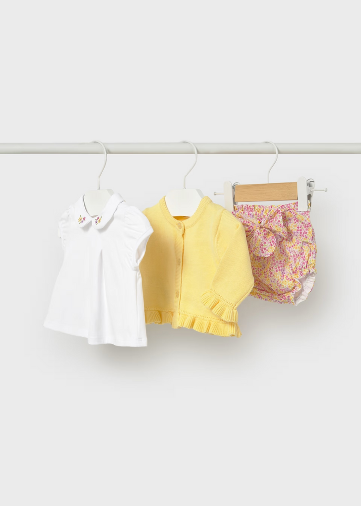 Girl 3PC Set Yellow with Cardigan 1.287