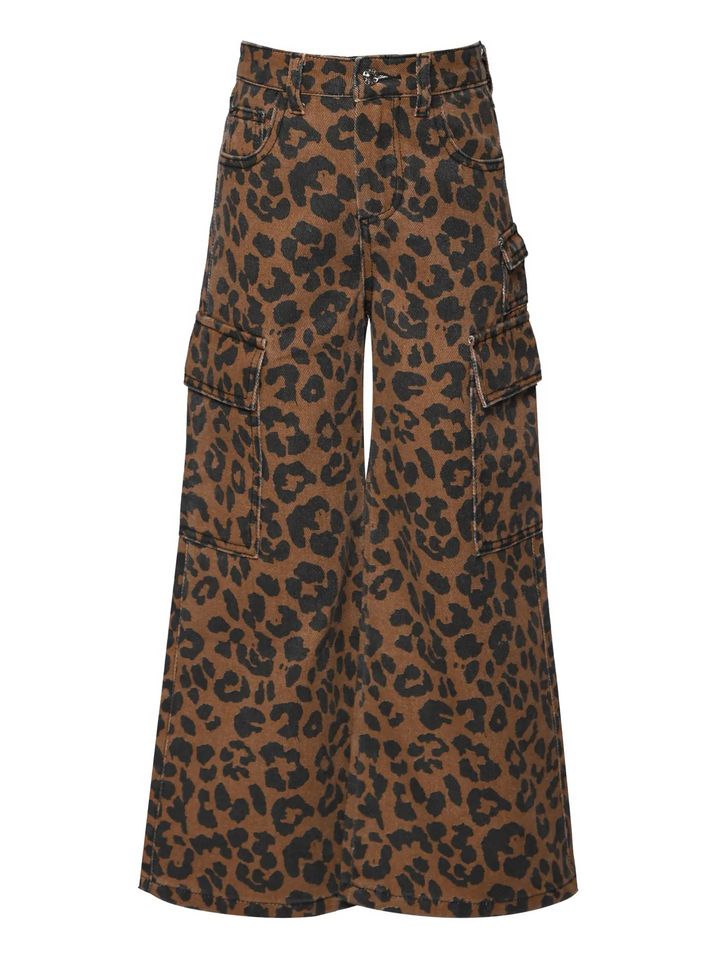 Leopard Wide Leg Jeans