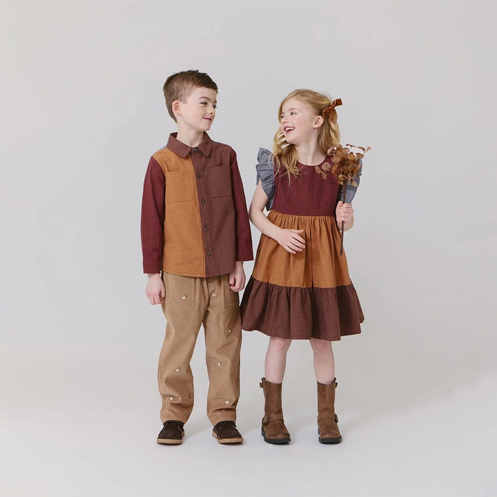 Kit Mixed Check Ruffle Dress — alternate view 2