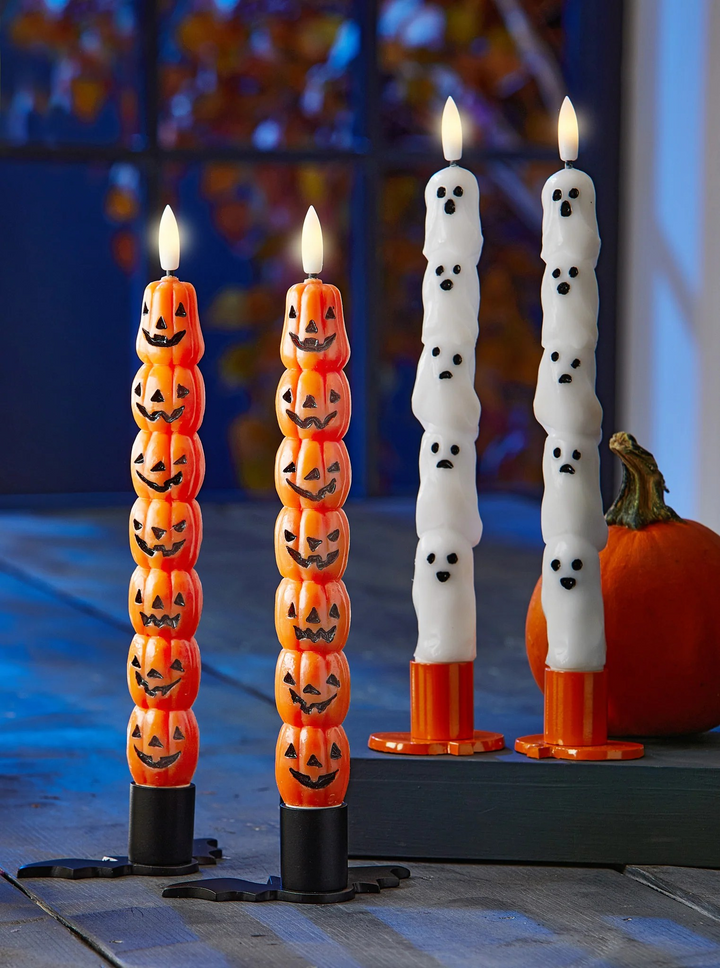 Jack-O-Lantern LED Tapers
