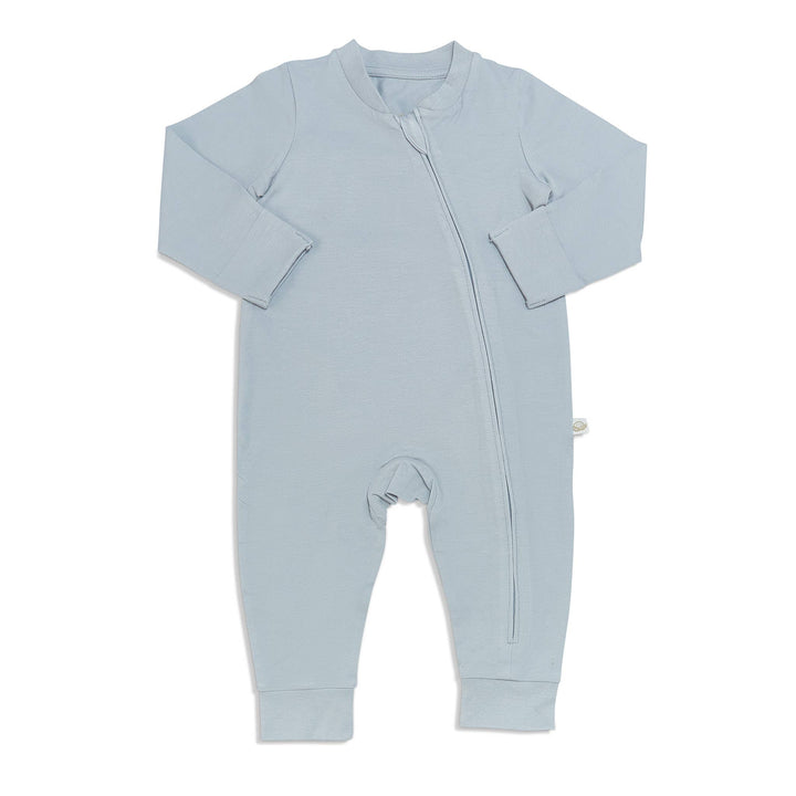 BUN Organic Zippered Bunsie Bodysuit - Pearl Blue - Lula Boutique for Women and Children