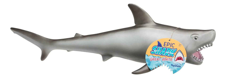 TOY Epic Great White Shark, Giant, Realistic, 21" Long