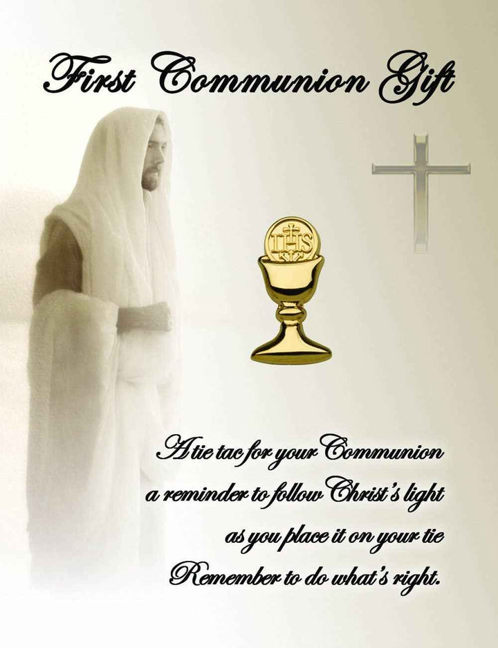 CHE Boys First Communion Gift Chalice Tie Pin - Gold