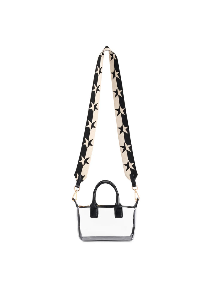 Spectator Top Handle Clear Bag in Black