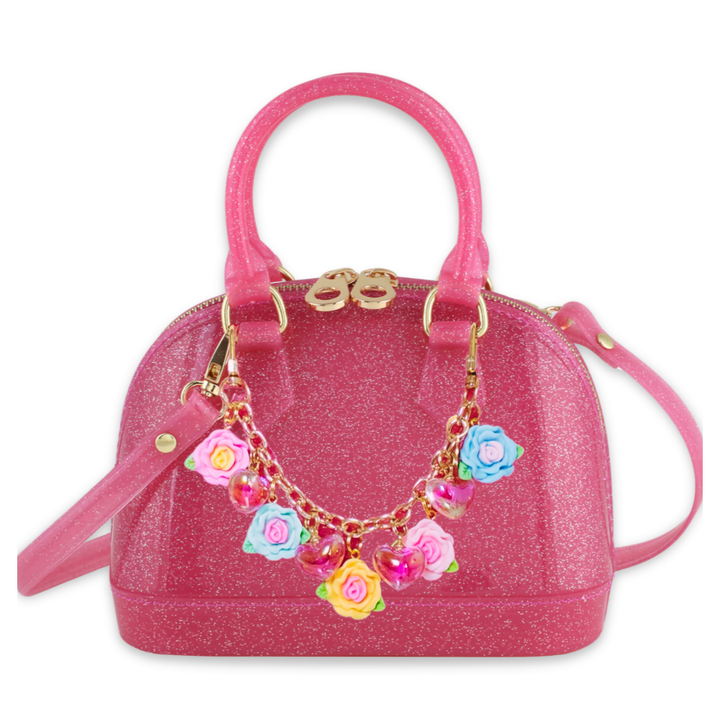 Carrying Kind Cate in Hot Pink Sparkle: Charming Addition: Petal Party