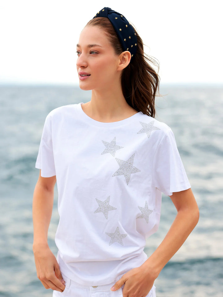 STARS SPARKLE WHITE TEE