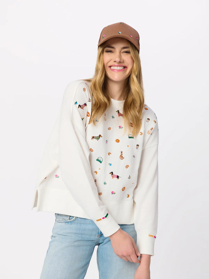 Fall Icons Embroidered Sweatshirt