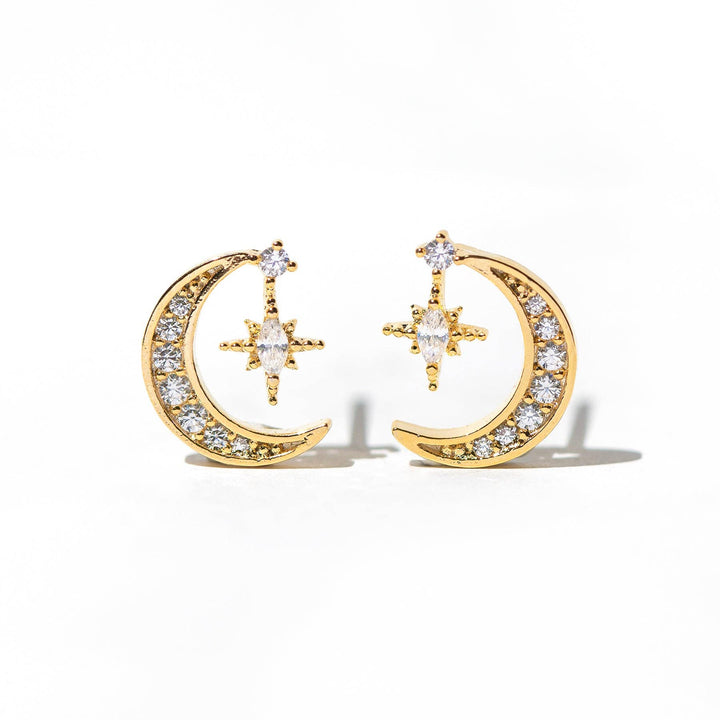 Girls Crew Stargazer Moon Earrings: Gold