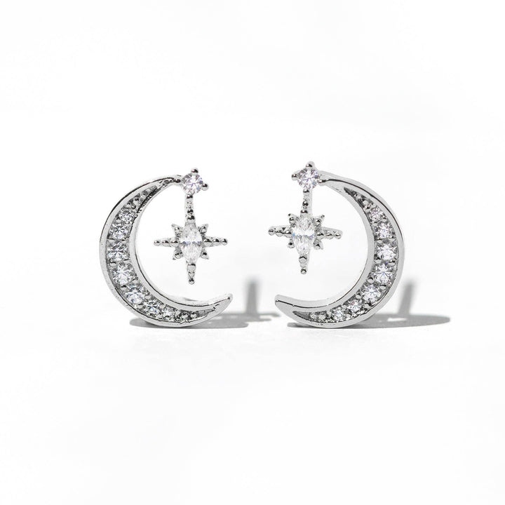 Girls Crew Stargazer Moon Earrings: Silver