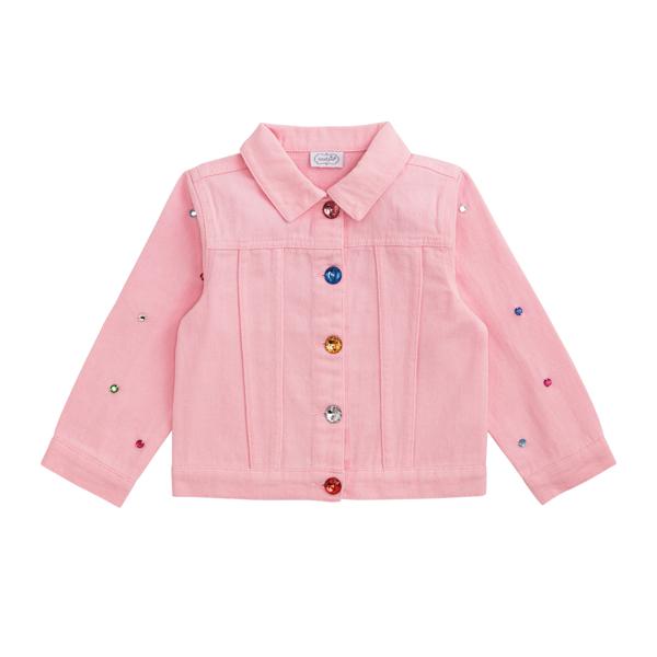 Pink Jewel Gem Denim Jacket