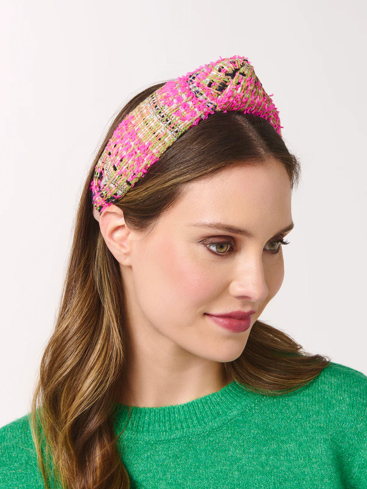Tweed Pink Plaid Headband