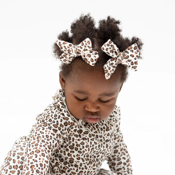 Leopard Bow Clip Set