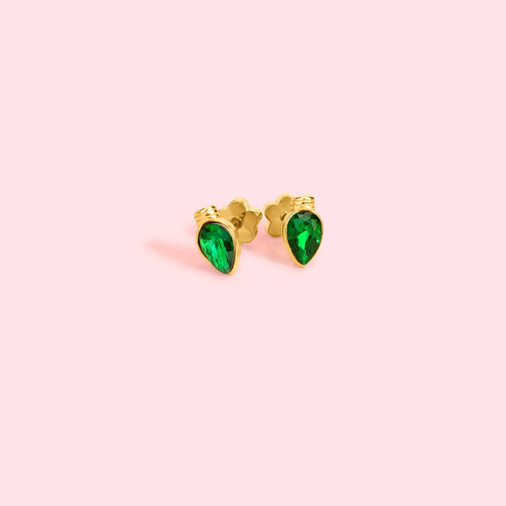 Green Holiday Lights Earrings