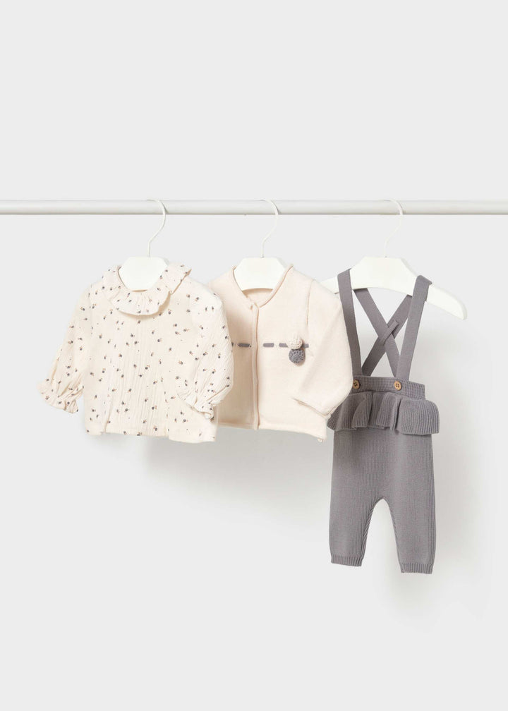 Mayoral Three-Piece Knit Set, style 02516, color 034