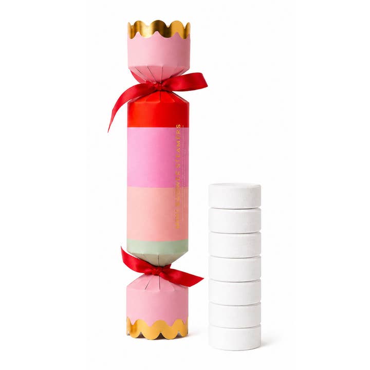 Musee Peppermint Shower Steamer Popper — product and gift packaging