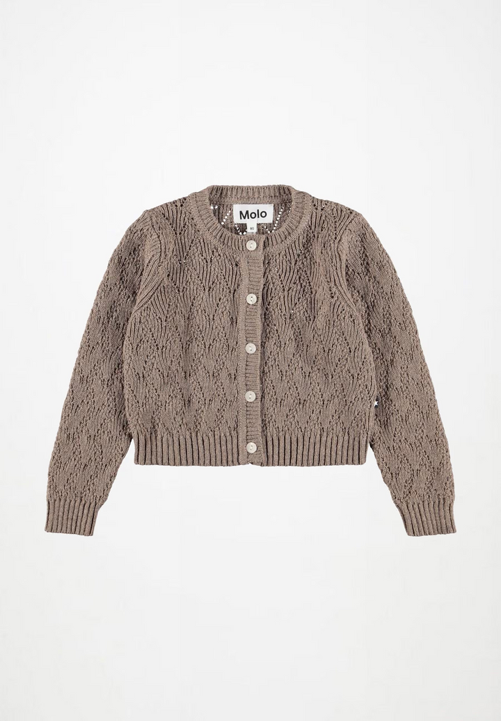 Molo Gilli Teak baby and toddler knit cardigan