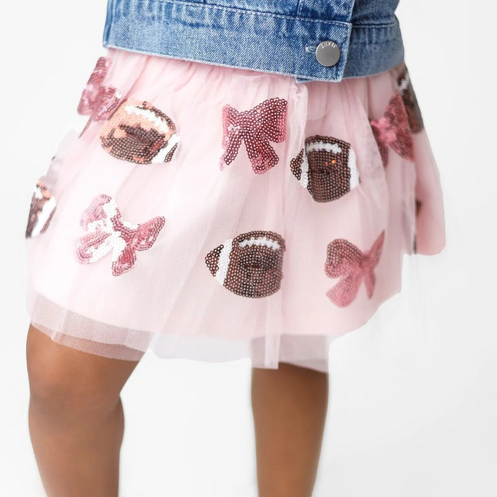 Coquette Football Sequin Tutu Skirt