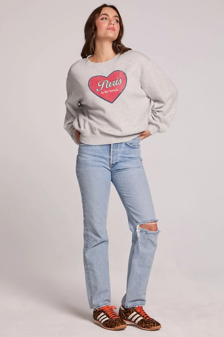 CHA Heather Paris Is For Heart Sweatshirt