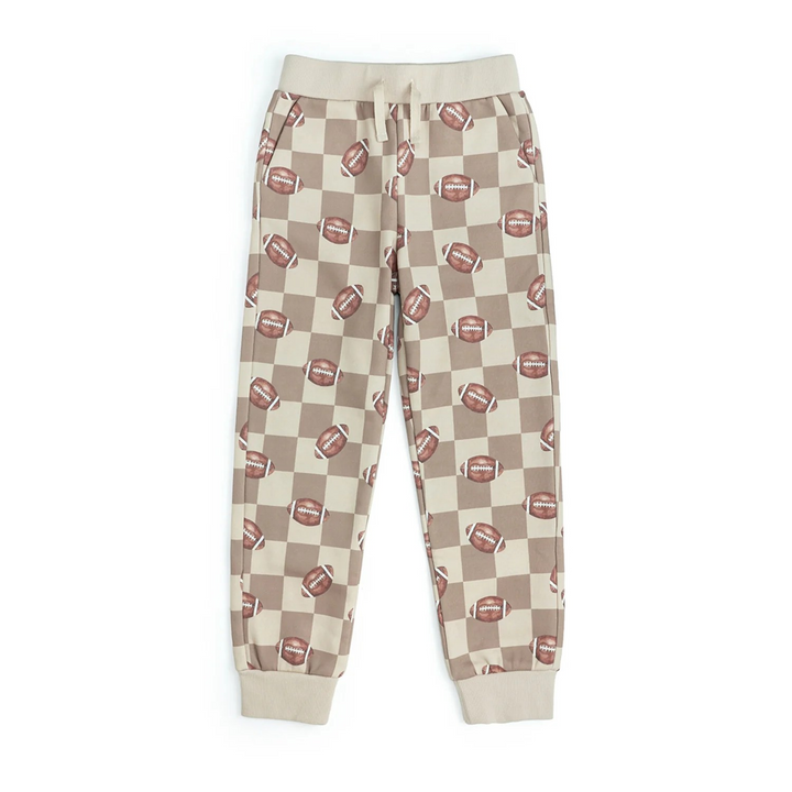 Football Checkered Sweatpants Jogger