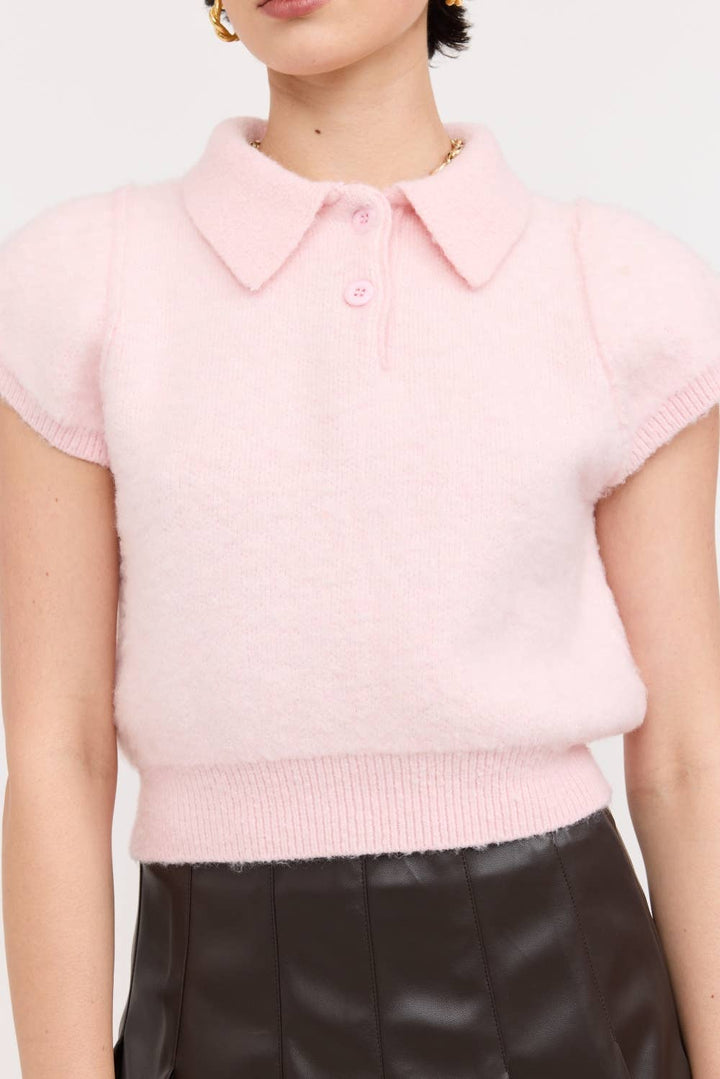 Saskia Short Sleeve Sweater Pink