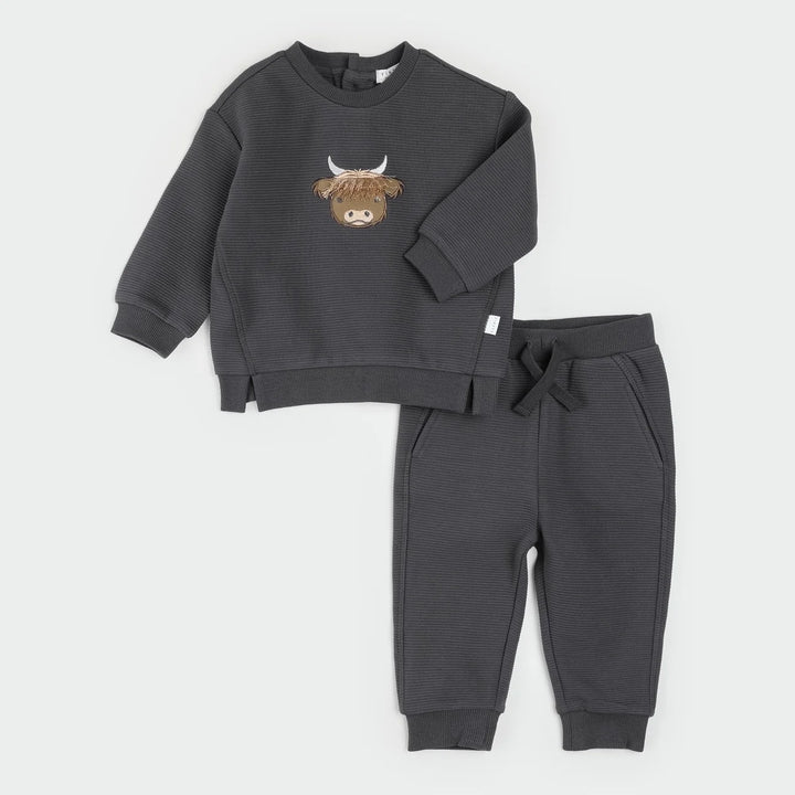 Highland Cow Sweatshirt Set