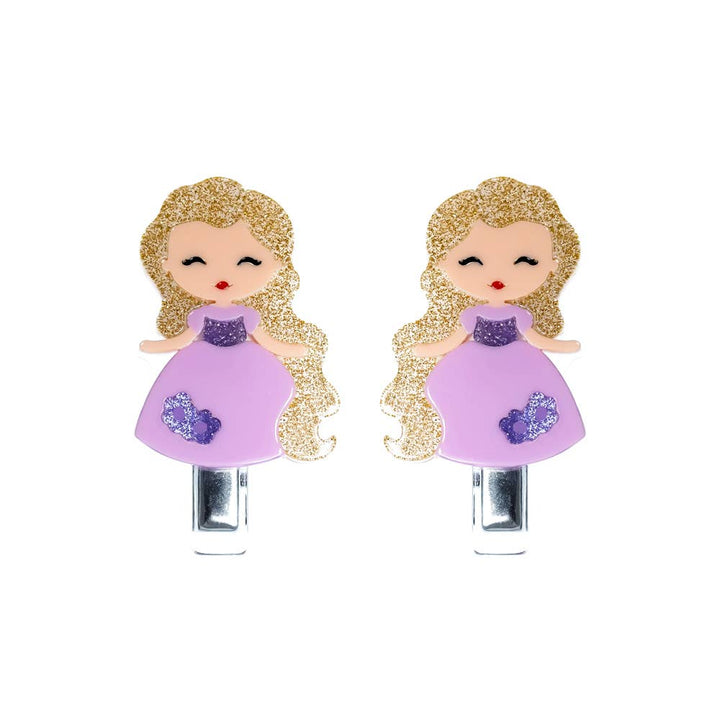 LR Cute Doll Purple Dress Alligator Clip