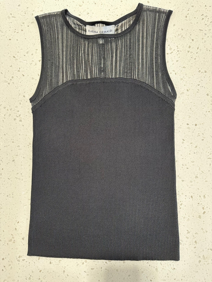 Ruby Sleeveless Knit Top in Black