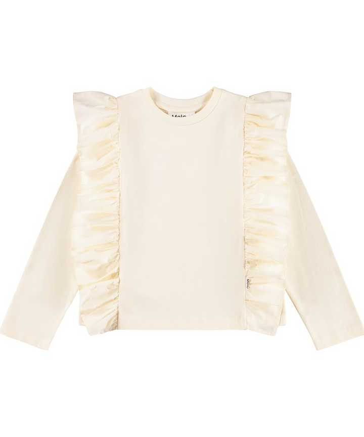 Rith Ruffle Tee Shirt in Cream