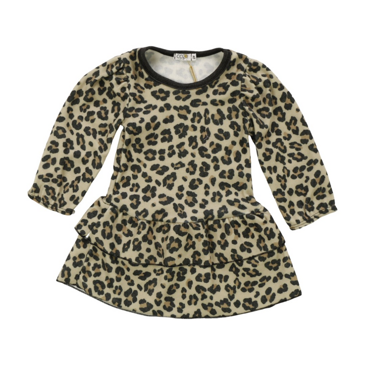 Leopard Ruffled Tiered Dress