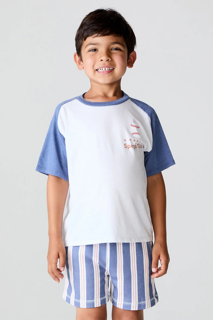 Boys Beach Short Shamu Stripe Baseball — alternate view 2