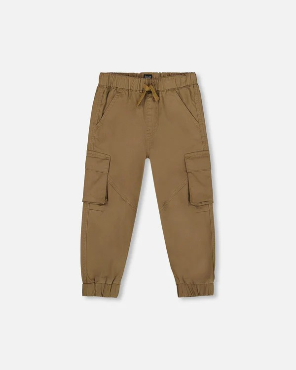 DPD Twill Stretch Jogger in Woodsmoke Taupe