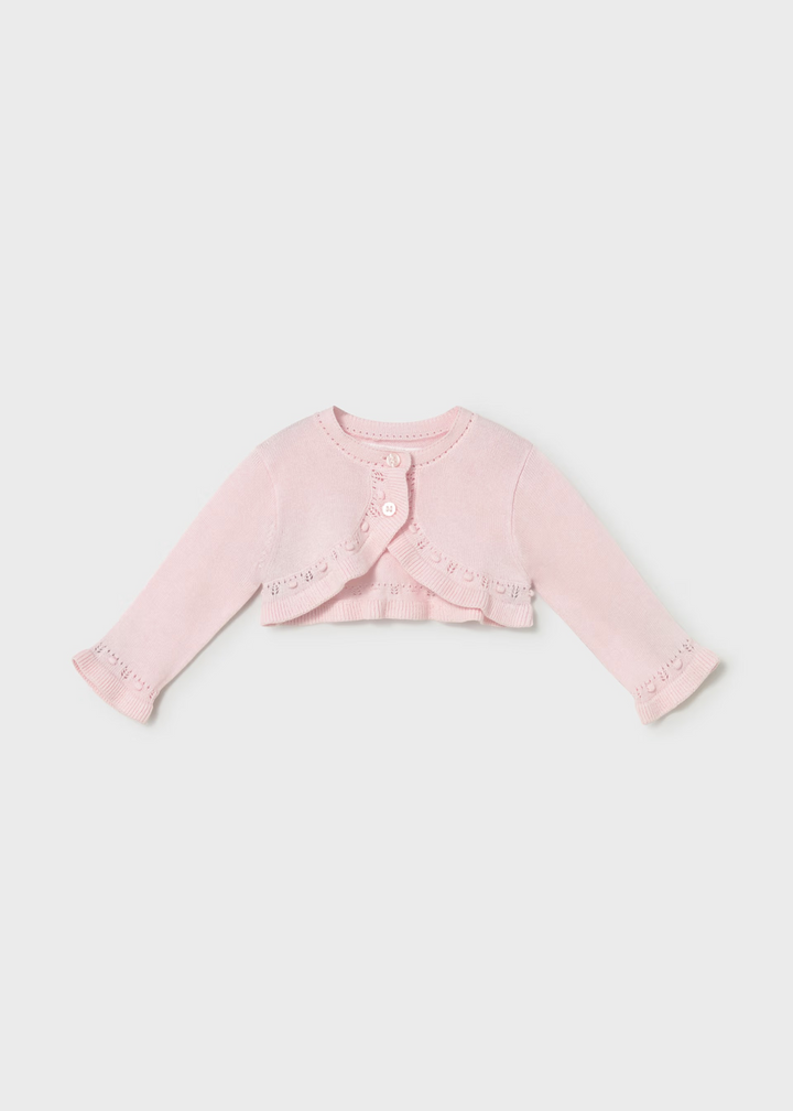 Crop Knit Cardigan in Pink 318