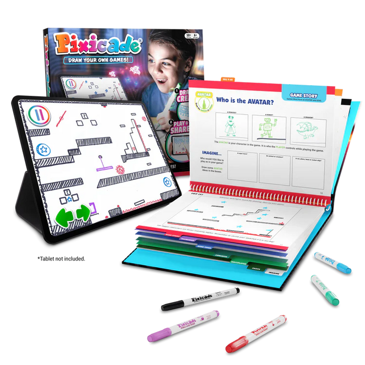 Abacus Pixicade draw your own video game activity set