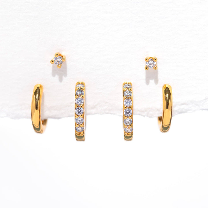 Girls Crew Essentials Earring Set: Gold