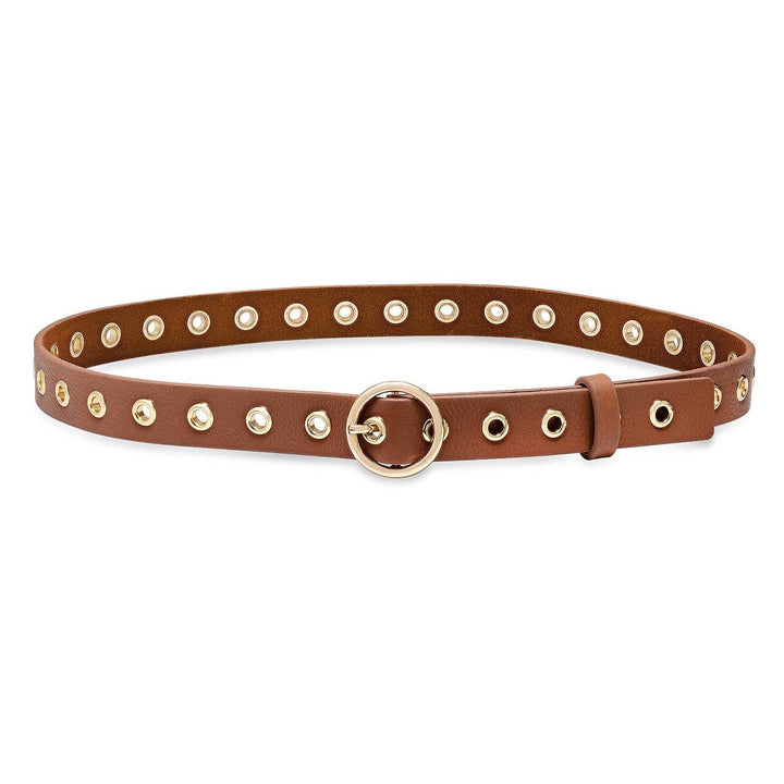 Rossmore Belt in Caramel & Gold