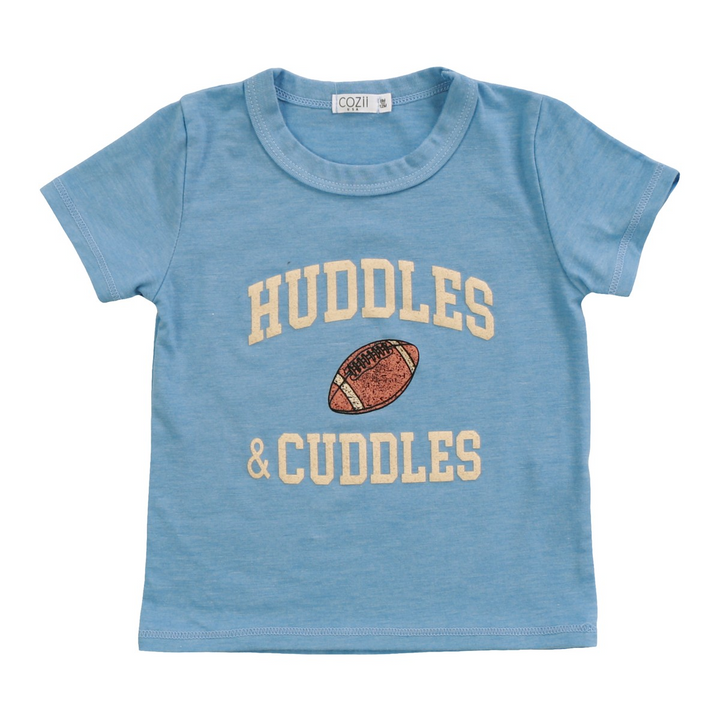 Huddles & Cuddles Baby Tee Shirt in Blue