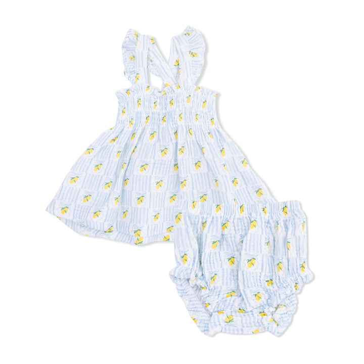 Lovely Lemons Smocked Top & Bloomer Set