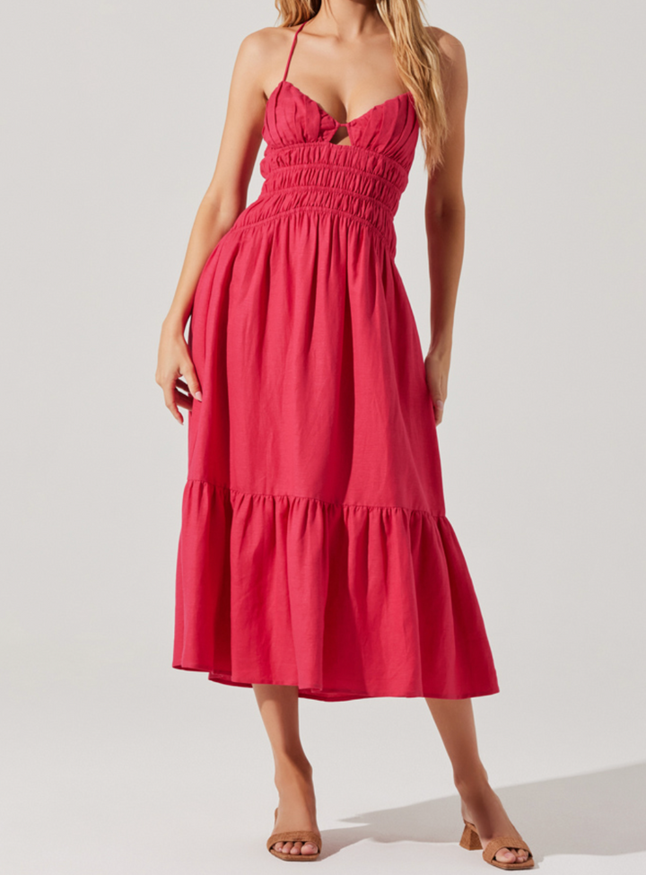 Eleni Dress in Fuchsia