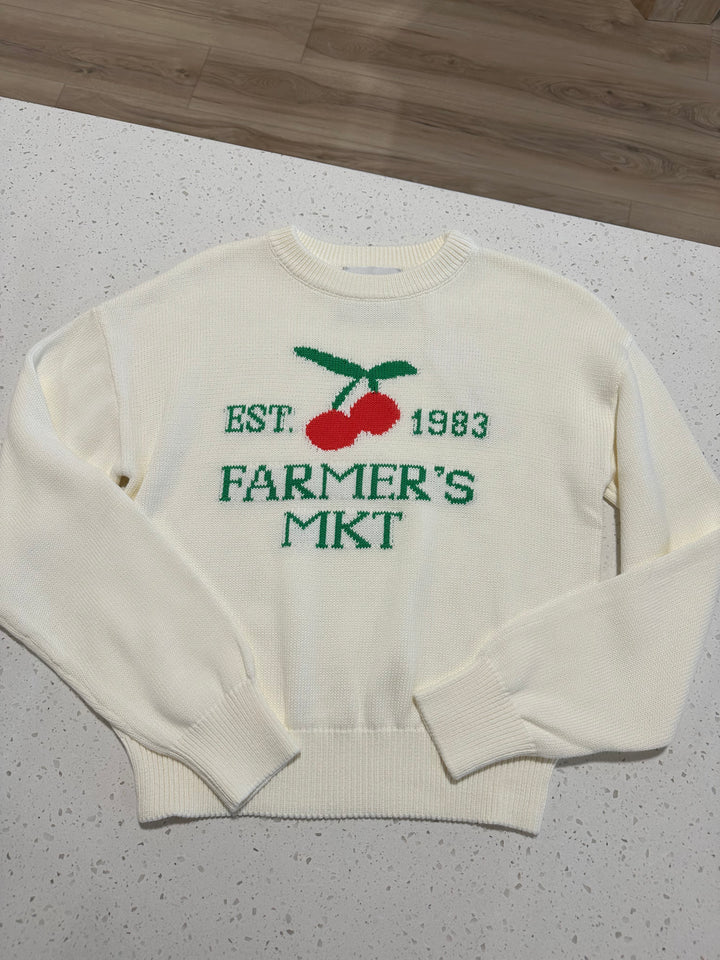AME Farmer's Market Pullover in Chalk